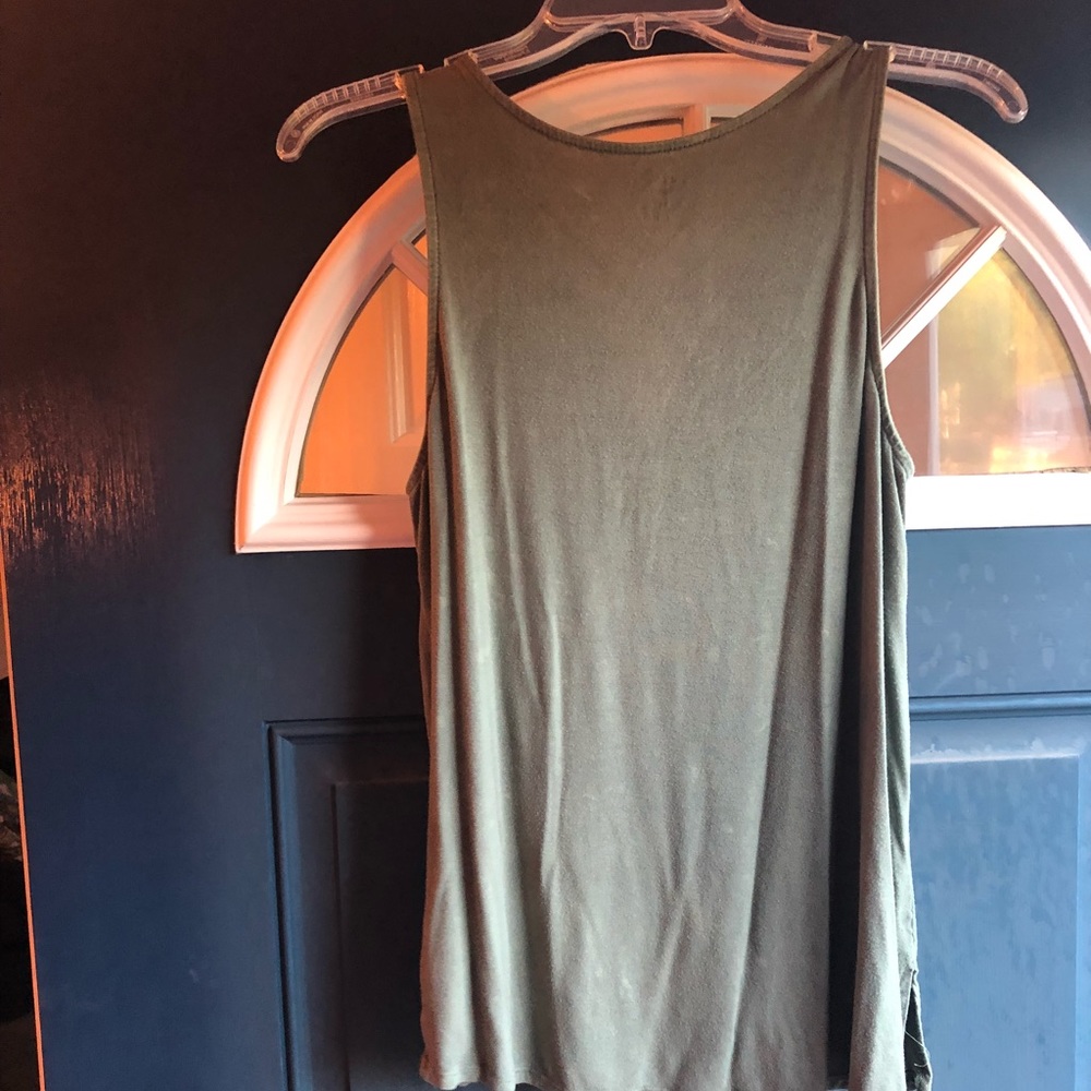 Francesca’s Olive Green Strappy Tank Top - Picture 4 of 4